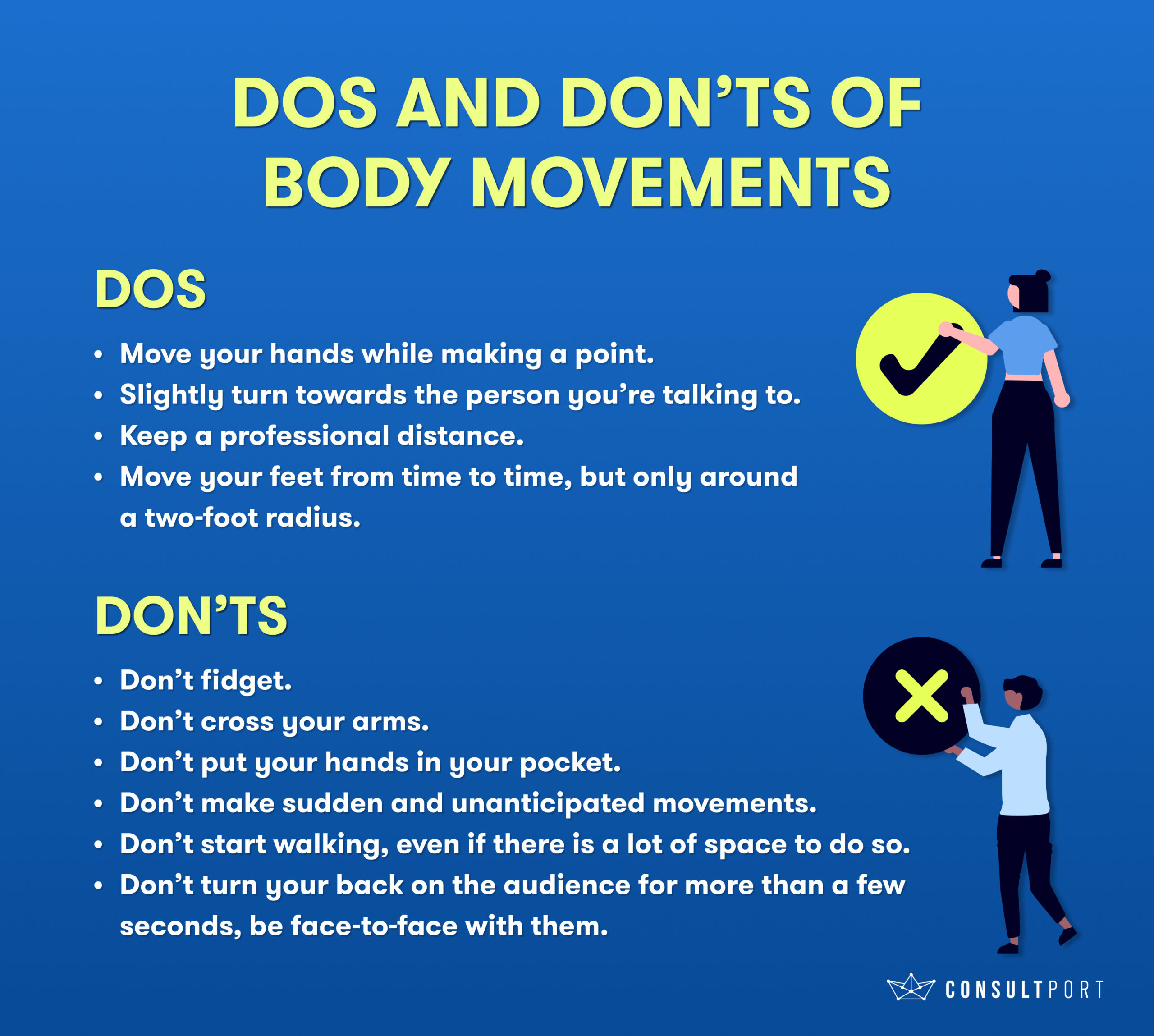 body language do's and don'ts presentation