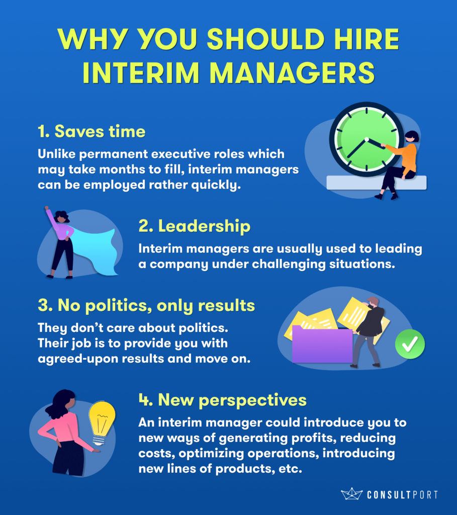 why you should hire interim manager infographic