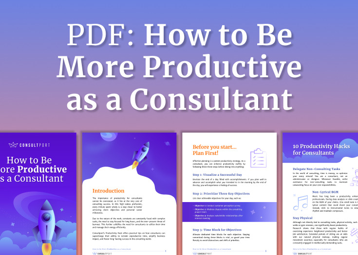 how to be more productive as a consultant