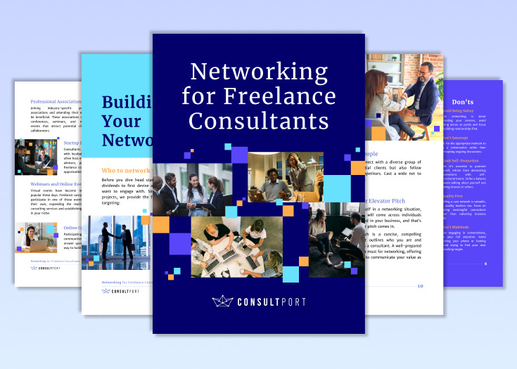 Screenshots of Networking Guide for Freelance Consultants