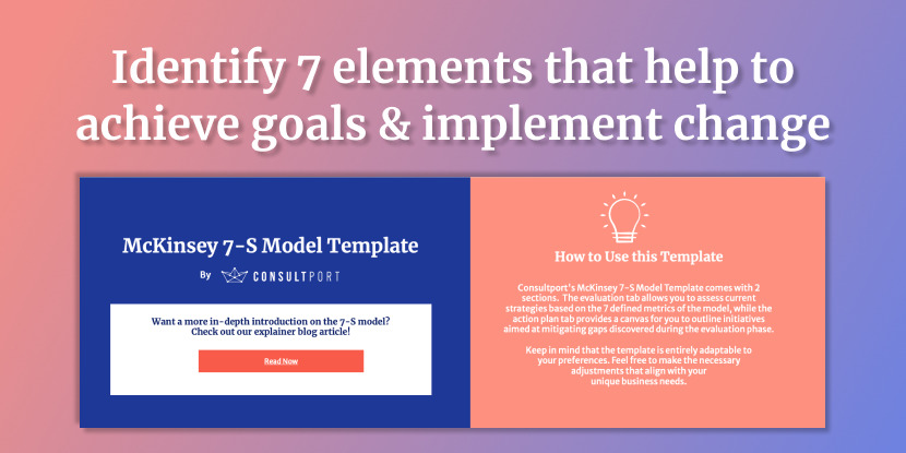Tagline of McKinsey 7S Model Template