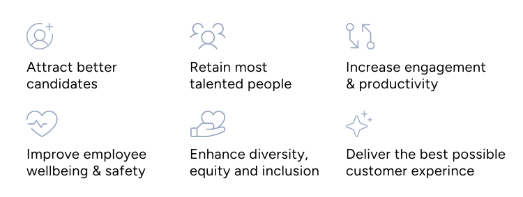 6 benefits of Improve Company Culture infographic